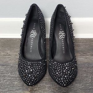 Rock & Republic Studded Black High Heels Size 6